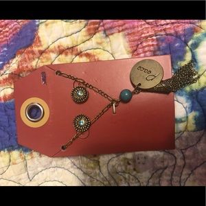 Peace necklace and earring set brand new